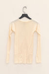 BASERANGE ribbed cotton long-sleeved top T-shirt TTPAL series collection France BAS-TTPAL-RB-000-MI beige